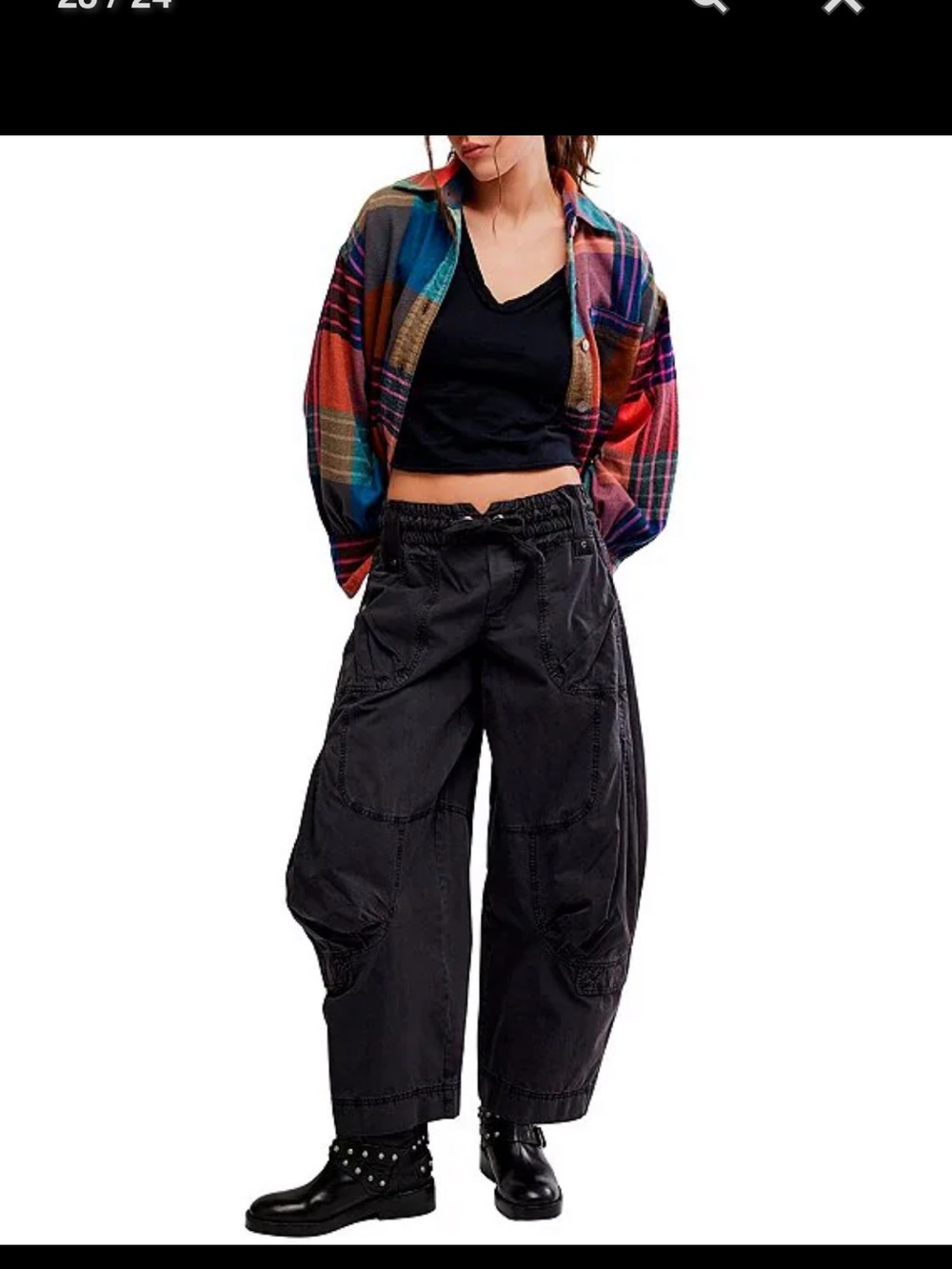 Free People We The Free Onset Pull-On
Cargo Pants-black sand-S-NWT - Picture 4 of 10